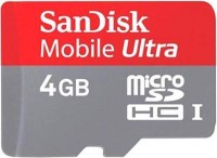 Карта памяти SanDisk   MicroSDHC4GB Ultra Class6