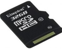Карта памяти Kingston  Micro SDHC Class4 с адаптером SD 32GB