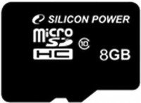 Карта памяти Silicon Power  MicroSDHC Class6 + 1 adapter 8GB