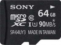 Карта памяти Sony microSDXC 64Gb Сlass10 + адаптер SR-64UY3A