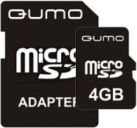 Карта памяти Qumo microSDHC class 10 4GB + SD adapter