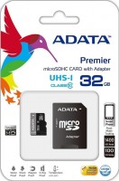 Карта памяти A-Data MicroSDHC Class 10 UHS-I 32Gb Premier + adapter