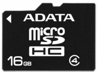 Карта памяти A-Data microSDHC Class 4 16Gb AUSDH16GCL4-R