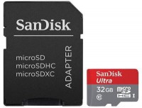 Карта памяти SanDisk microSDHC 32Gb Ultra 80 Class10 (SDSQUNC-032G-GN6MA) + adapter