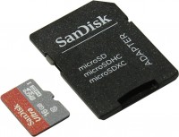 Карта памяти SanDisk microSDHC 16Gb Class10 SDSQUNC-016G-GN6IA Ultra 80 + adapter