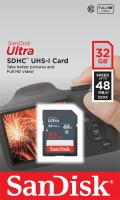 Карта памяти SanDisk Ultra SDHC 32Gb Class 10 (SDSDUNB-032G-GN3IN)