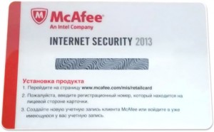 Антивирусы McAfee Internet Security 1год 1ПК скрэтч-карта