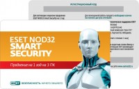 Антивирусы Eset NOD32 Smart Secutity Продление лицензии на 1 год для 3 ПК