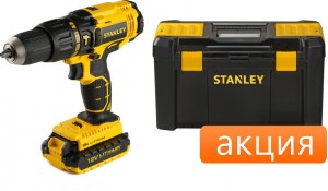 Дрель-шуруповерт Stanley SCH201D2K + Ящик для инструментов STST1-75517