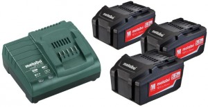 Зарядное устройство для электроинструмента Metabo Basic Set 685048000 ASC 30-36 + 3 аккумулятора