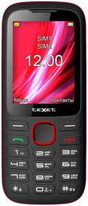 Мобильный телефон Texet TM-D228 Black red