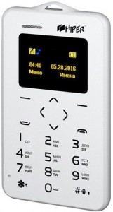 Мобильный телефон Hiper sPhone Card P-01WHB White