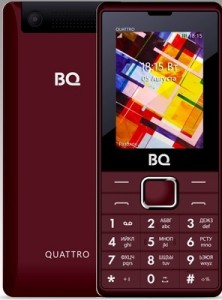 Мобильный телефон BQ M-2412 Quattro Dark red