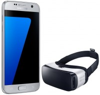 Мобильный телефон Samsung Galaxy S7 Edge 32Gb Silver + очки виртуальной реальности Gear VR