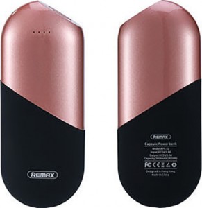 Внешний аккумулятор Remax Capsule Series RPP-22 Rose gold