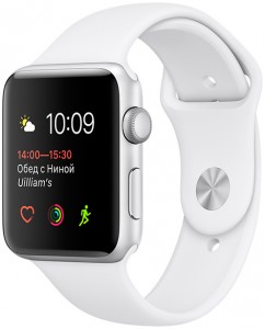 Умные часы Apple Watch Sport S1 38mm Silver Aluminium White MNNG2RU/A