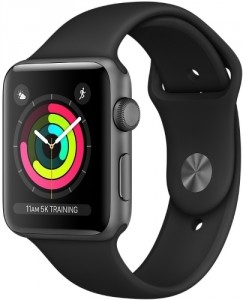 Умные часы Apple Watch S3 42 Space Gray Black MQL12