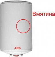 Накопительный водонагреватель AEG EWH 75 Slim  дефект - вмятина на лицевой стороне