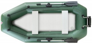 Гребная надувная лодка Yukona 280 GTK Green с транцем