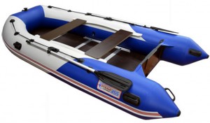 Моторно-гребная надувная лодка Hunterboat Стелс 355 Blue/white