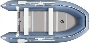 Моторная надувная лодка Yukona 360 TS Grey с секционным щитовым фанерным пайоломом