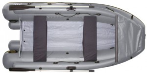 Гребная надувная лодка Фрегат M-350 FM Lux Серая