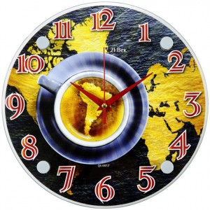 Часы для кухни 21 Век 2424-159 Кофе в мире