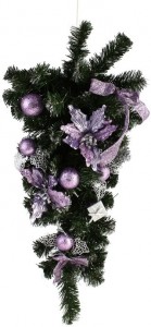 Новогодняя ёлка SLand Подвесная настенная с фиолетовым декором