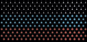 Гирлянда SHLights Сетка Флаг России 1.5 м 240 ламп Белая синяя красная NTLD240-RT