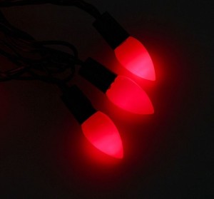 Гирлянда LuazON Свечка матовая 5м с контроллером 40 ламп Красная
