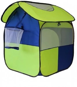 Игровая палатка Belon Радужный домик с баскетбольной корзиной и шариками для игры