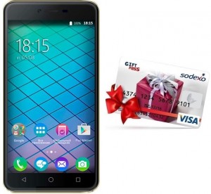 Смартфон BQ 5059 Strike Power Gold Brushed + карта VISA Giftpass 300 рублей