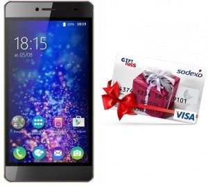 Смартфон BQ BQS-5070 Magic Black gold + карта VISA Giftpass 300 рублей