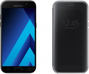 Смартфон Samsung Galaxy A5 (2017) SM-A520F Black + чехол A520 Clear View Black