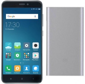 Смартфон Xiaomi Redmi 4X 16Gb Black + Xiaomi Mi Power Bank 2 Slim 10000mAh Silver