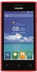 Смартфон Philips S309 4GB Red