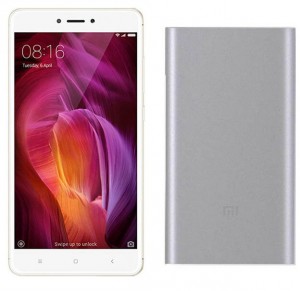 Смартфон Xiaomi Redmi Note 4X 32Gb Gold + Xiaomi Mi Power Bank 2 Slim 10000mAh Silver