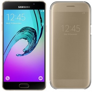 Смартфон Samsung Galaxy A5 SM-A510F DS Gold + чехол A510 Clear View Gold