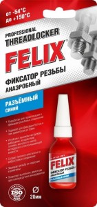 Кузовной-герметик Felix Фиксатор резьбы (разъемный синий) 6 мл