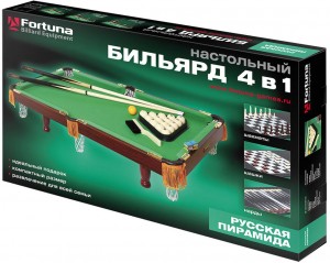 Мини-бильярд Fortuna Billiard Equipment 07737 Русская пирамида 4 в 1 3 фута