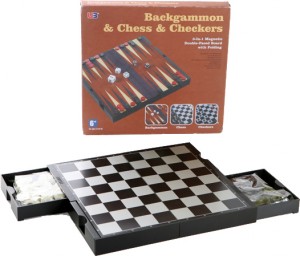 Интеллектуальная игра Tongde 3704С Шахматы магнитные 3в1