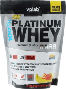Протеин Vplab VP53981 100% Platinum Whey клубника банан 750 г