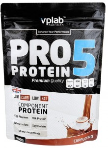 Протеин Vplab VP191078 Pro5 Protein капучино 500 г