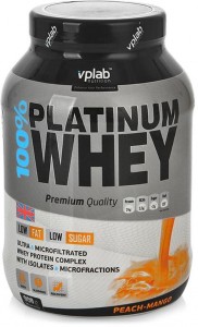 Протеин Vplab VP5065200 100% Platinum Whey персик манго 908 г