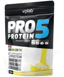 Протеин Vplab VP192586 Pro5 Protein лимон творог 500 г