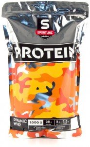Протеин SportLine Nutrition Dynamic Whey Protein клубника со сливками 1 кг