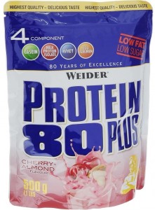 Протеин Weider 30085 Protein 80 Plus вишня марципан 500 гр