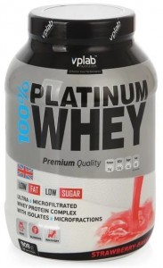 Протеин Vplab VP5065201 100% Platinum Whey клубника банан 908 г