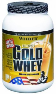 Протеин Weider 31231 Gold Whey Protein банана сплит 908 гр