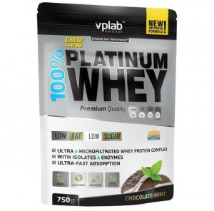 Протеин Vplab VP54476 100% Platinum Whey шоколад мята 750 г